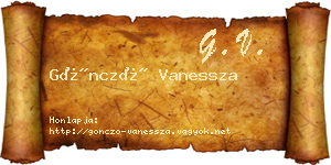 Göncző Vanessza névjegykártya